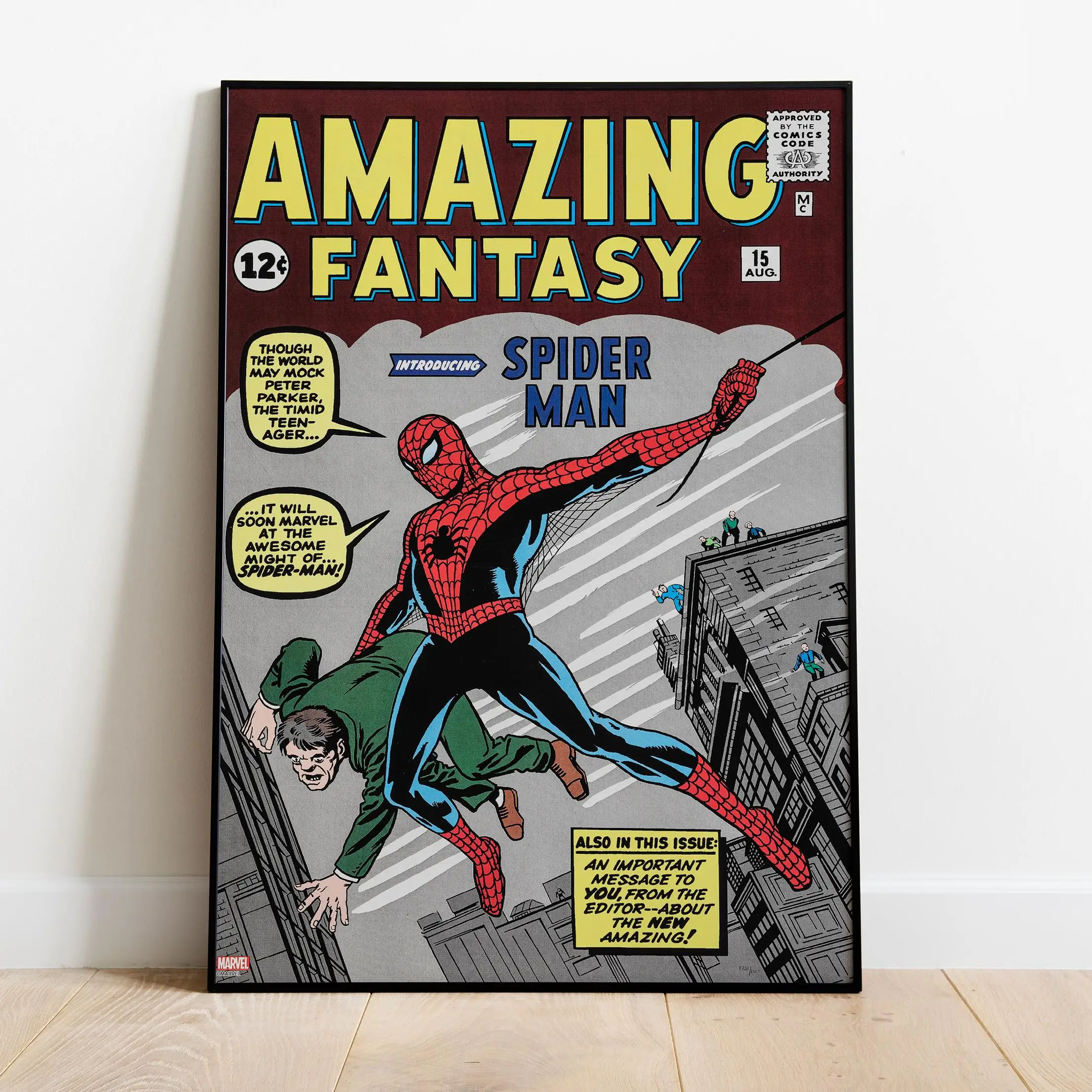 Spider-Man Comic-Buch-Cover Poster, Comics-Druck, Wandkunst, Geschenk für Animationsfans