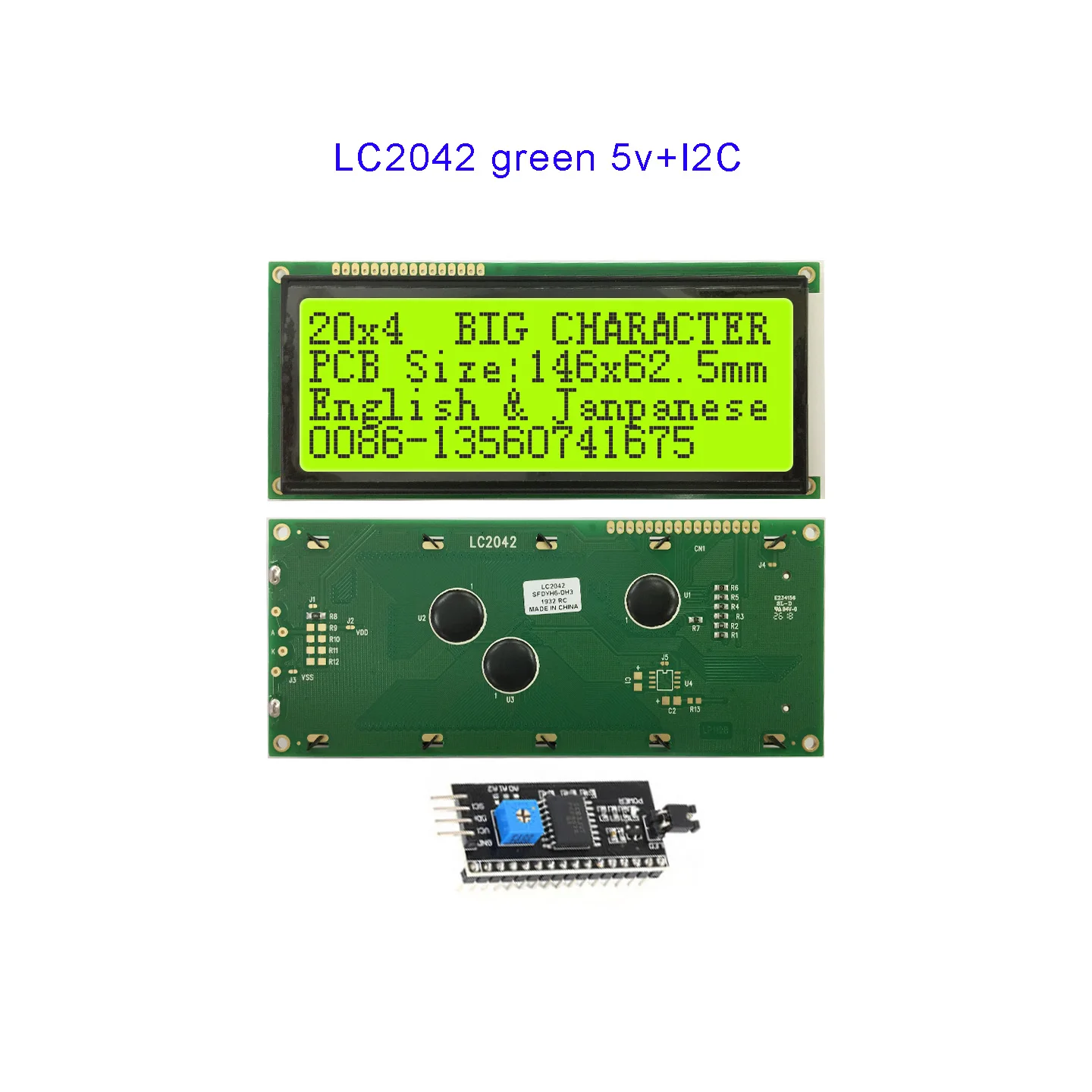 20x4 2004 Big Large Size Character Lcd Display I2C IIC Blue White 20x4 2004 Big Large Size Character Lcd Display I2C IIC Blue White