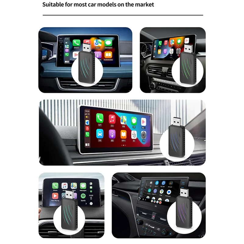 FFYY-Wireless Carplay-Adapter mit 5G Wifi 6, wandelt werkseitig verkabeltes Carplay und Android Auto zu Wireless um