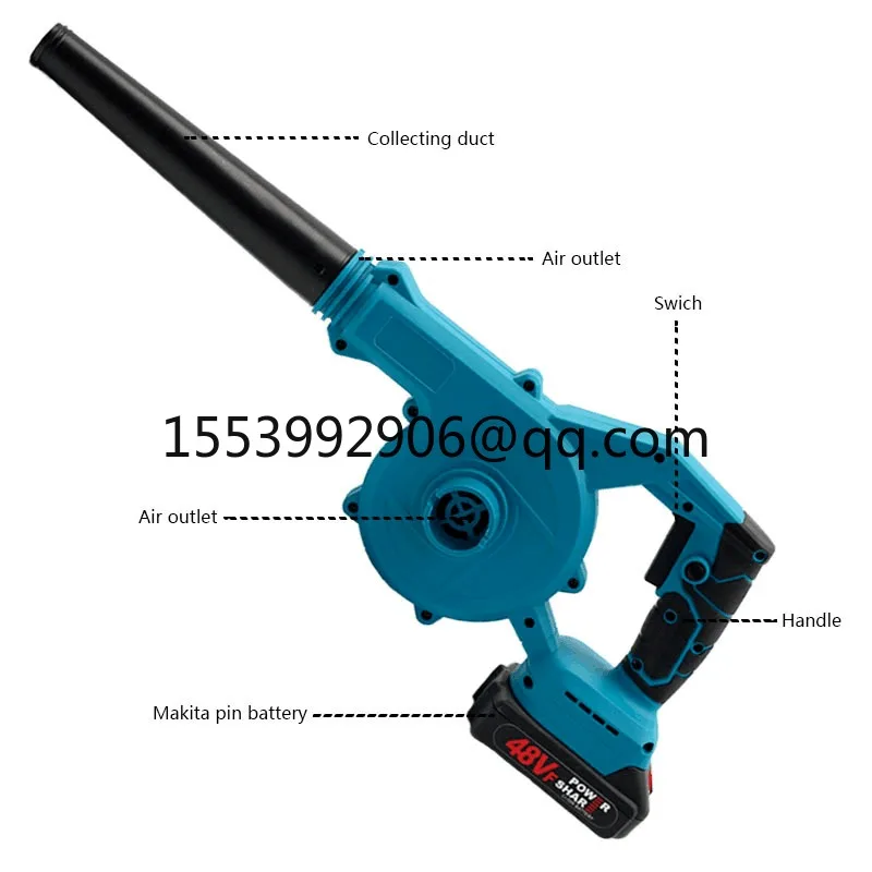 

Customized 21V 680W cordless leaf blower handheld blower portable garden electric air blowers