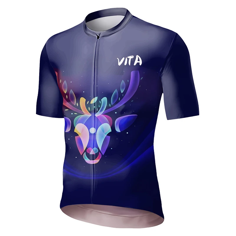 VITA Men Motocross Cycling Jersey Mountain Bike Road MTB Shirt Top Summer Bicycle Racing Riding Clothing Racing Short Sleeve