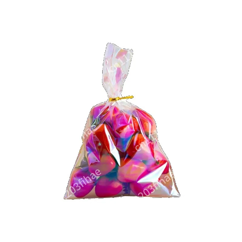 Flat pocket transparent opp baking packaging bag, small snack sub-bag, small flat mouth plastic candy bag