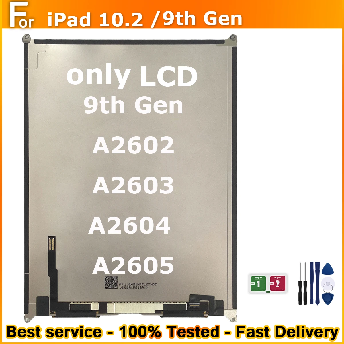 New LCD For iPad 10.2 /9th Gen A2602 A2603 A2604 A2605 Replacement For iPad 10.2 LCD Screen Display Panel Internal Screen