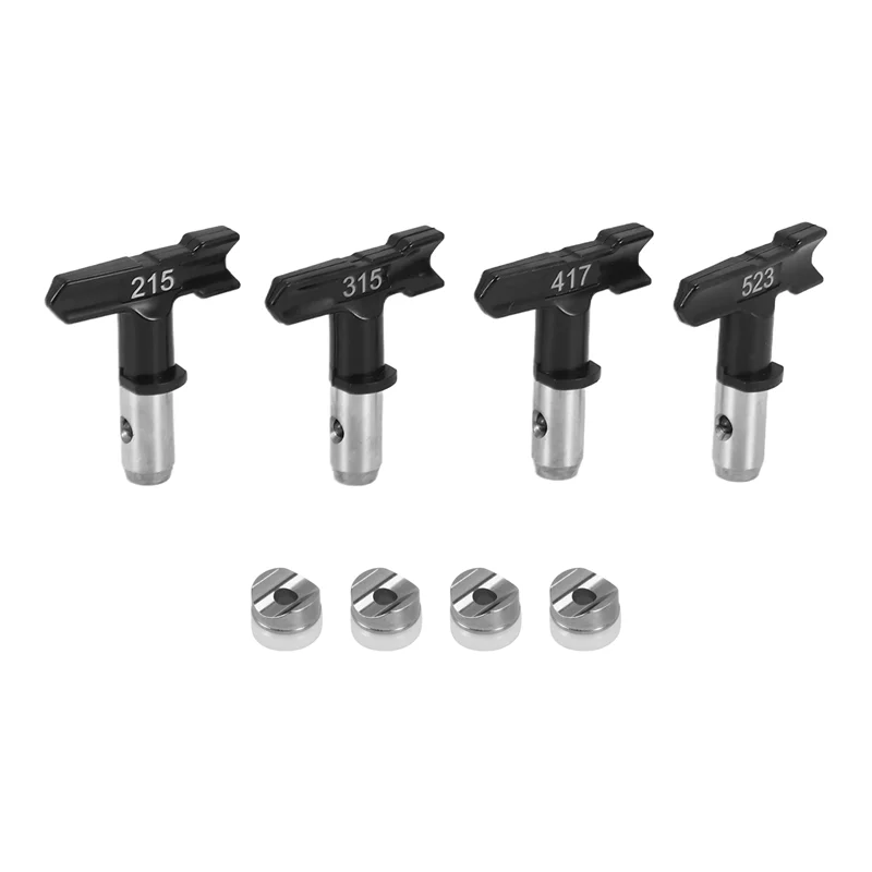 

AT29-4Pcs Реверсивные насадки для безвоздушного распыления краски, детали машины для безвоздушного распыления (215,315,417,523)