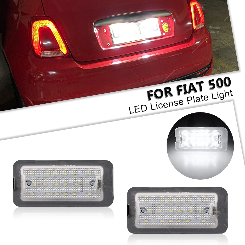 

For Fiat Abarth 500 595 LED License Plate Light For Fiat Panda 500X Bravo Grande Punto Tipo Argo Number Lamp OEM#:51800482