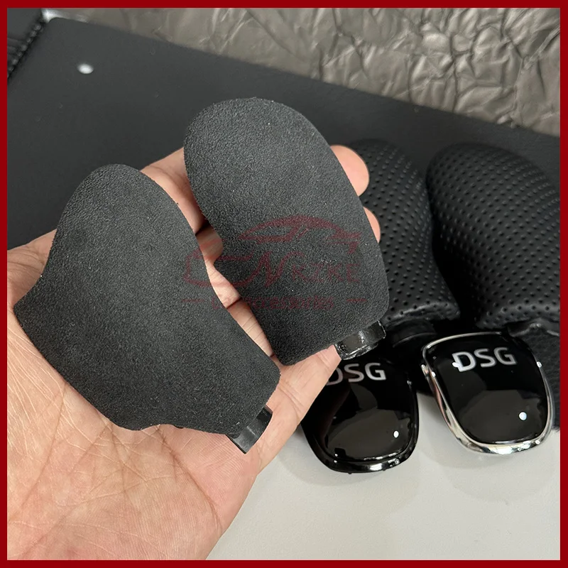 For Skoda Octavia Superb Yeti DSG Gear Shift Knob Leather With DSG LOGO Car Parts Gear Shift Head Car Accessories