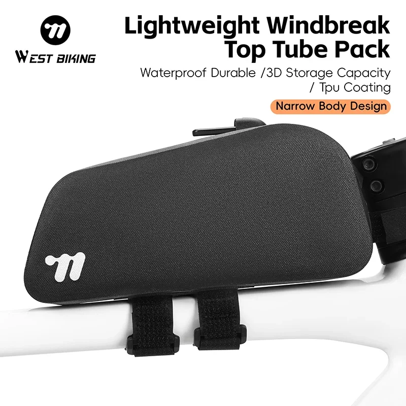 WEST BIKING Bicycle Top Tube Bag Waterproof Bicycle Front Frame Bag Portable Multi function Bicycle Tool Bag Cycling Accessories