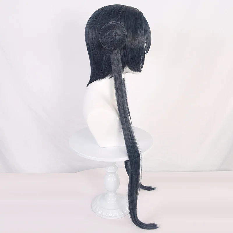 شعر مستعار طويل بطول 32 بوصة، لعبة أرشيف زرقاء، أغطية رأس كيساكي، نمط منفصل، ضفائر مزدوجة لحفلات الهالوين، زي مقترن للاستخدام للفتيات