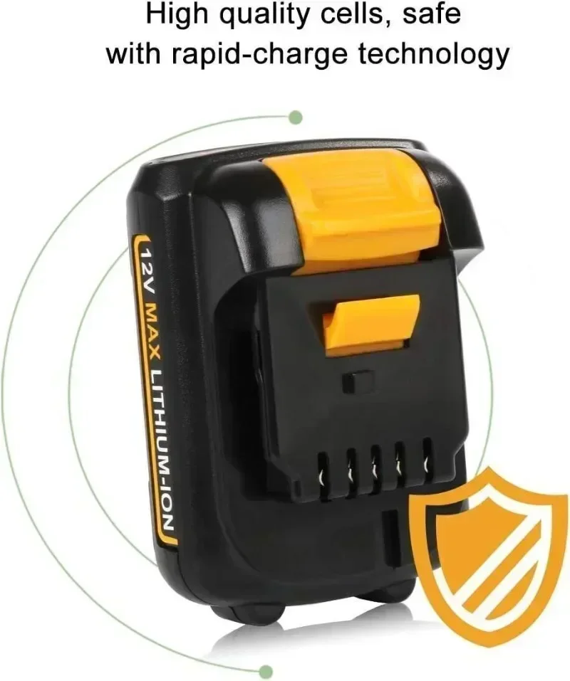 แบตเตอรี่ 12V เดิมสําหรับ Dewalt DCB127 DCB120 DCB121 DCB119 Li-Ion Power แบตเตอรี่เครื่องมือ