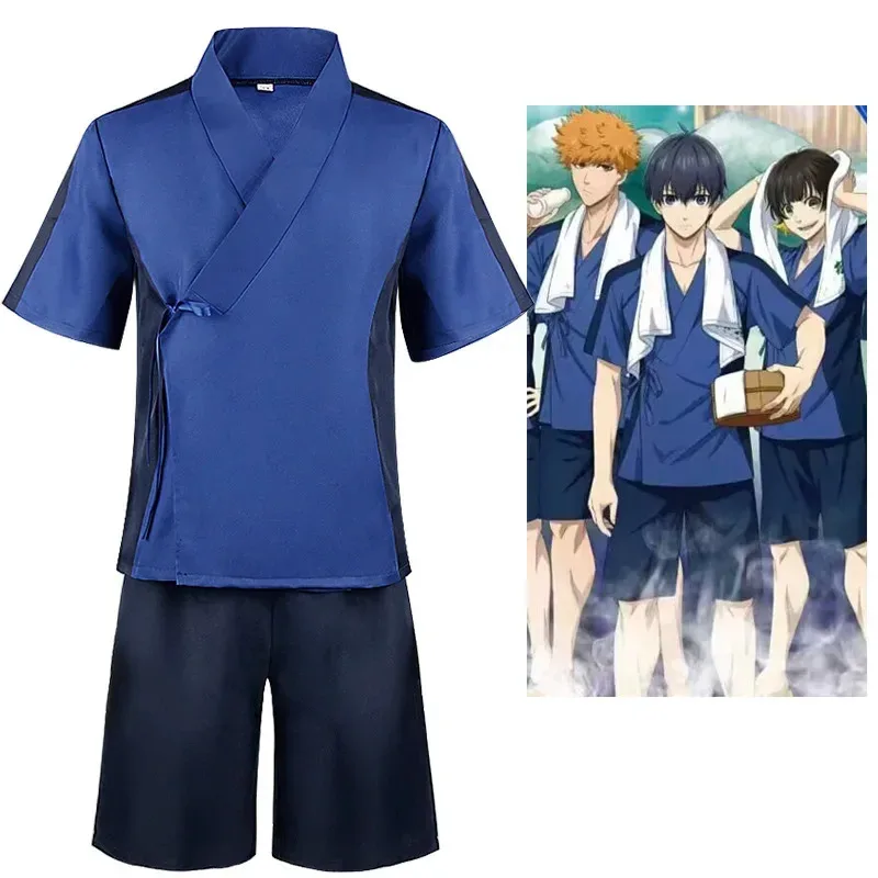 

Anime BLUE LOCK Isagi Yoichi Bachira Meguru Chigiri Hyoma Cosplay Costume Role Play Blue Uniform Men Bathrobe Wig Full Suit