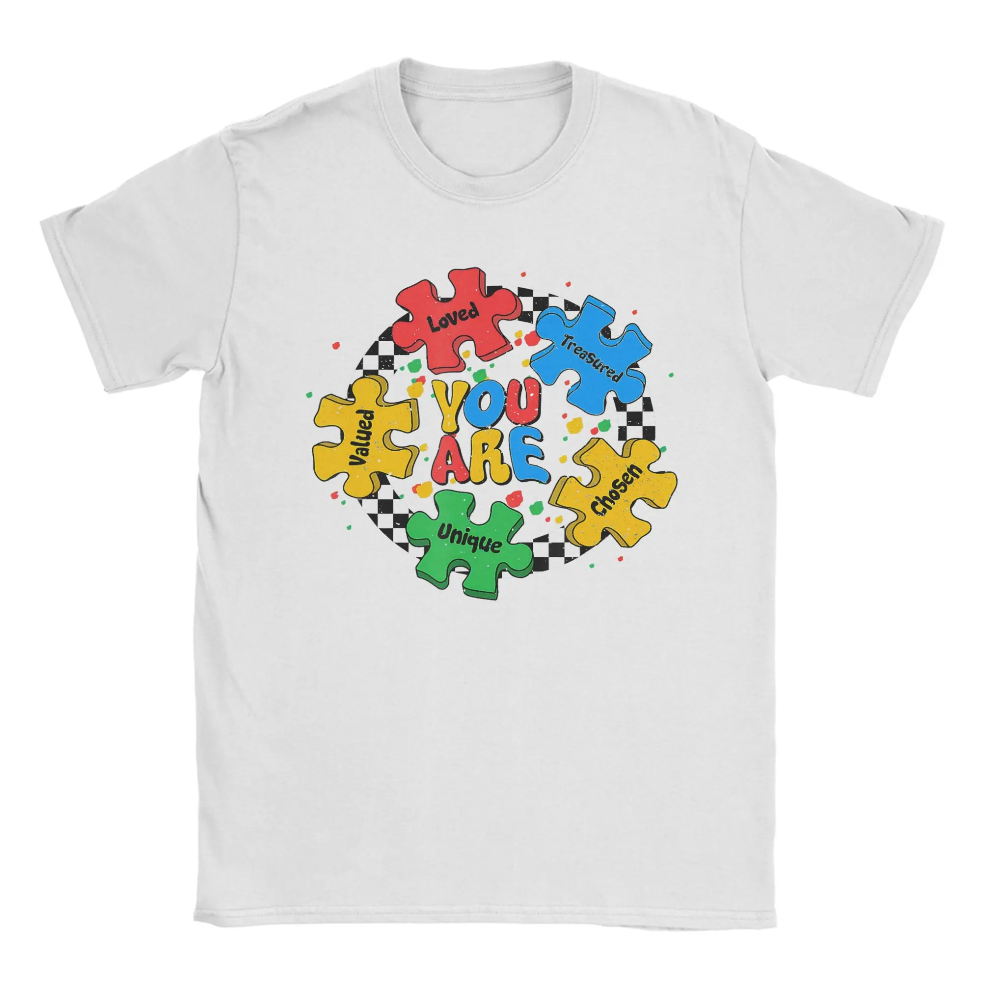 Harajuku T Shirt Respect Love Support Autism Men Women Apparel 100% Cotton T-Shirts for Man Summer Awesome Short Sleeve Tees