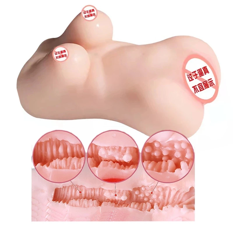 Mann Künstliche Vagina Tasche Pussy Männlicher Masturbator Echte Vagina Realistische Sex Spielzeug Silikon EroticAdult Eichel Stimulieren Massagegerät