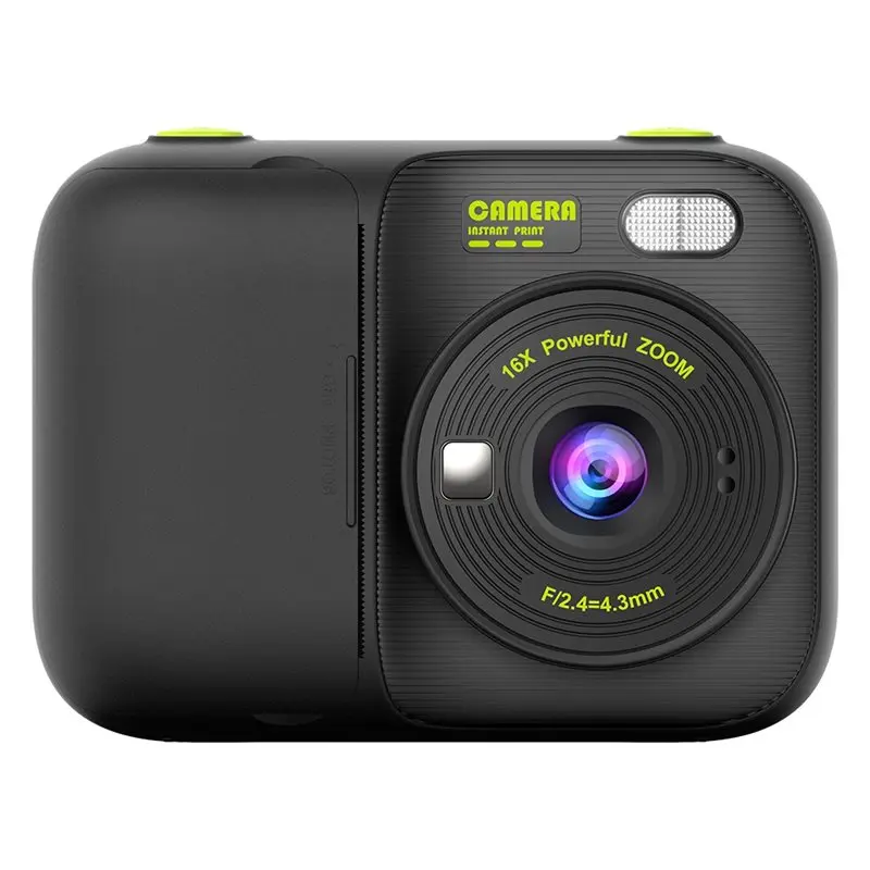 

Children's Color Instant Print Camera With 3 Rolls Of Printing Paper Portable Photography Camera For Students