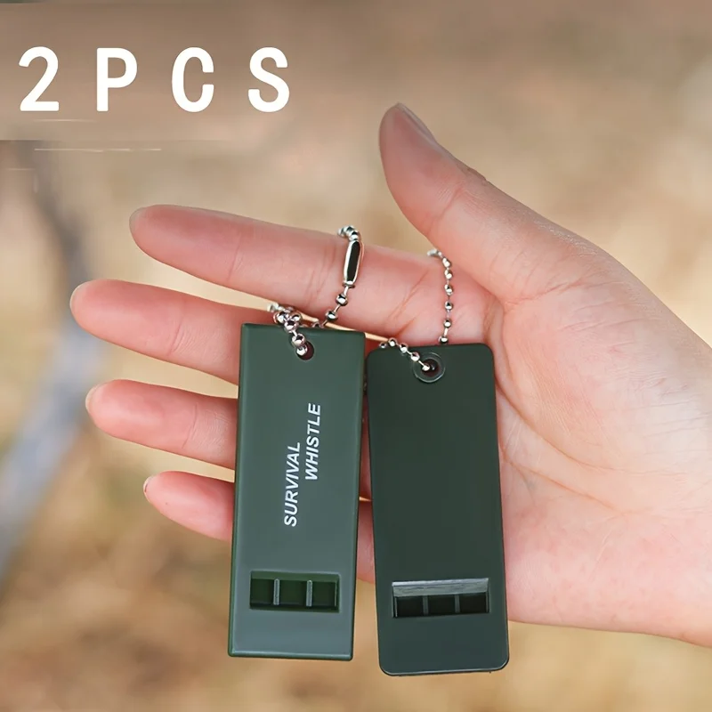 

3-цветный свисток для выживания, 2 шт. Громкий и долговечный для использования на открытом воздухе, в чрезвычайных ситуациях, для занятий спортом. Идеальное снаряжение для кемпинга и походов.
