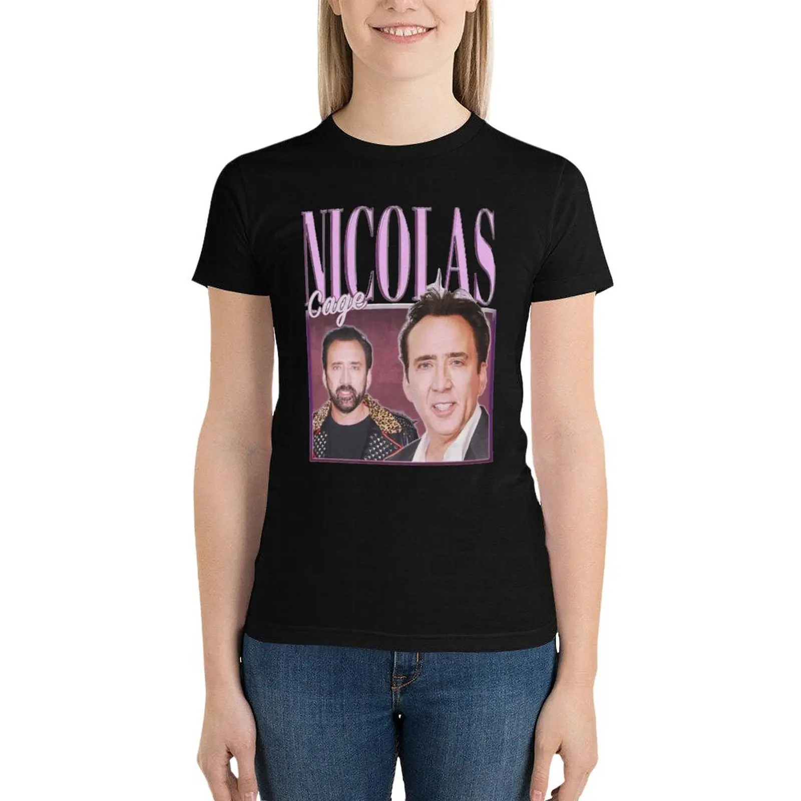 

Nicolas cage funny T-Shirt hippie clothes cute clothes animal print shirt for girls ariat shirts for Women