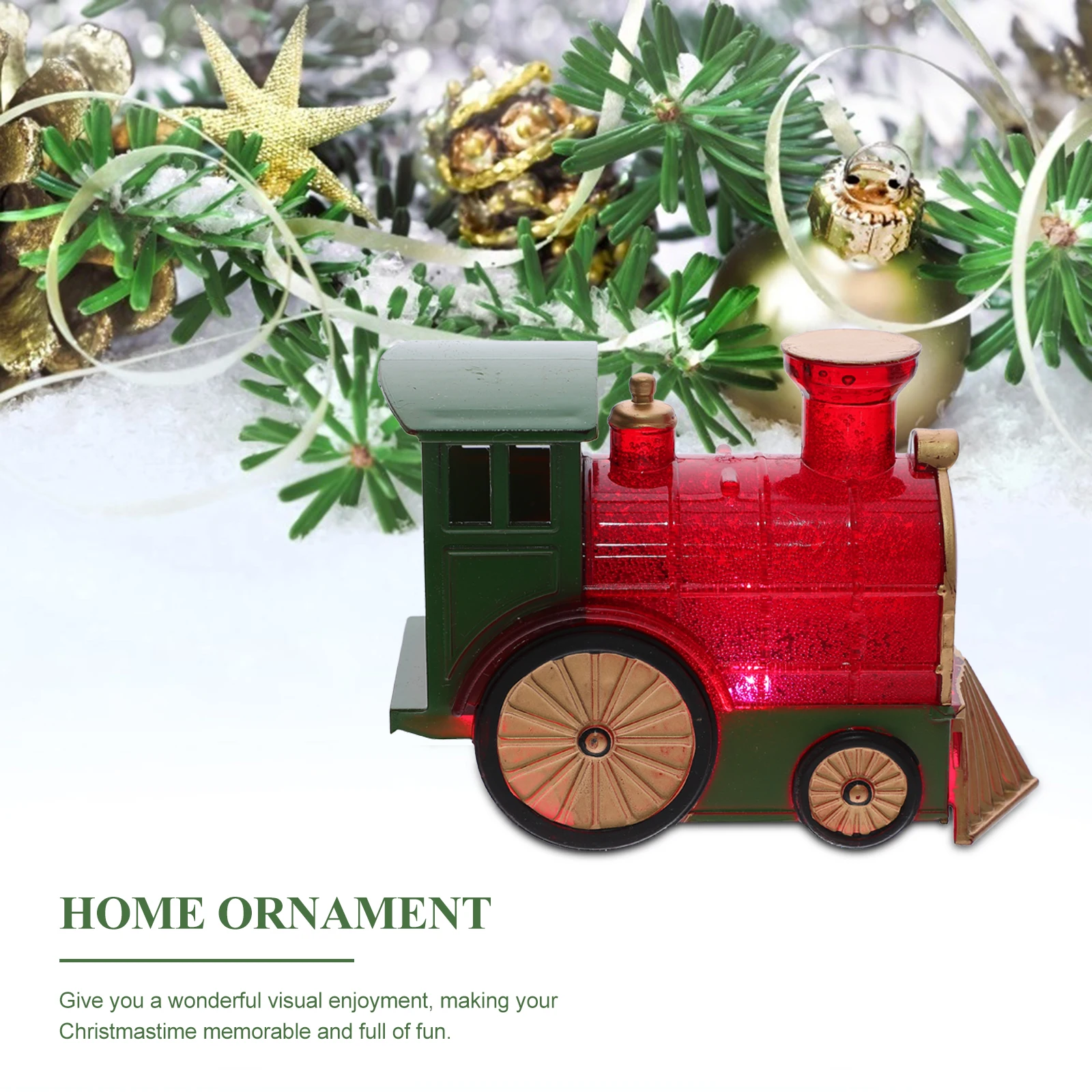 Christmas Train nament LED Night Light Eco Friendly Decor Kids Toy Desktop Decor Xmas Christmas Train Adornment Tabletop Trains