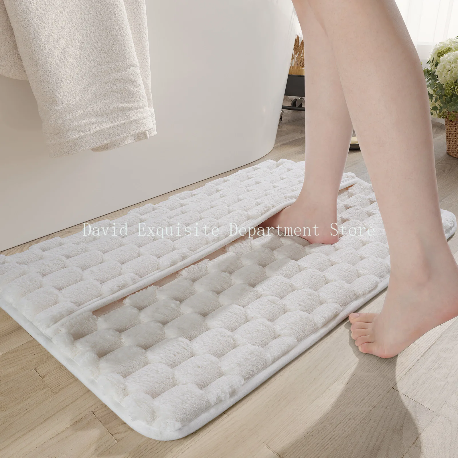 Get Naked Bathroom Mat Rugs Colorful Pink Black White Non-Slip Shaped Tufted Luxury Fluffy Thick Shaggy Rug Carpet