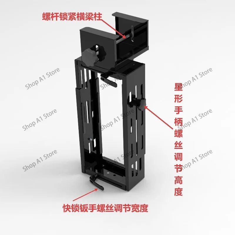 Under‑desk Computer Host Hanger Bracket, No‑Drill Punch‑Free Installation, Heavy‑Duty Hanging Mount for CPU Tower Holder