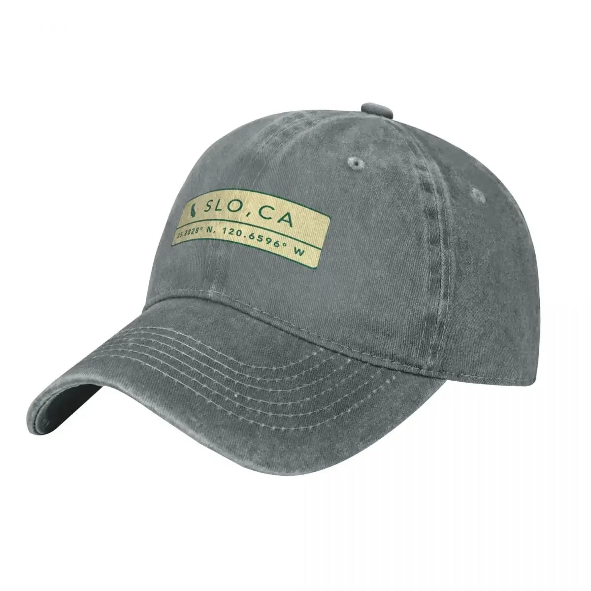 San Luis Obispo, Ca Coordinates Cal Poly SLO Baseball Cap Thermal Visor Beach New Hat Hats Man Women's