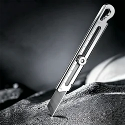 6 in 1 Stainless Steel Utility Knife with Thickened Metal Knife Holder Multifunctional Wallpaper Multifunctional Utility Knife