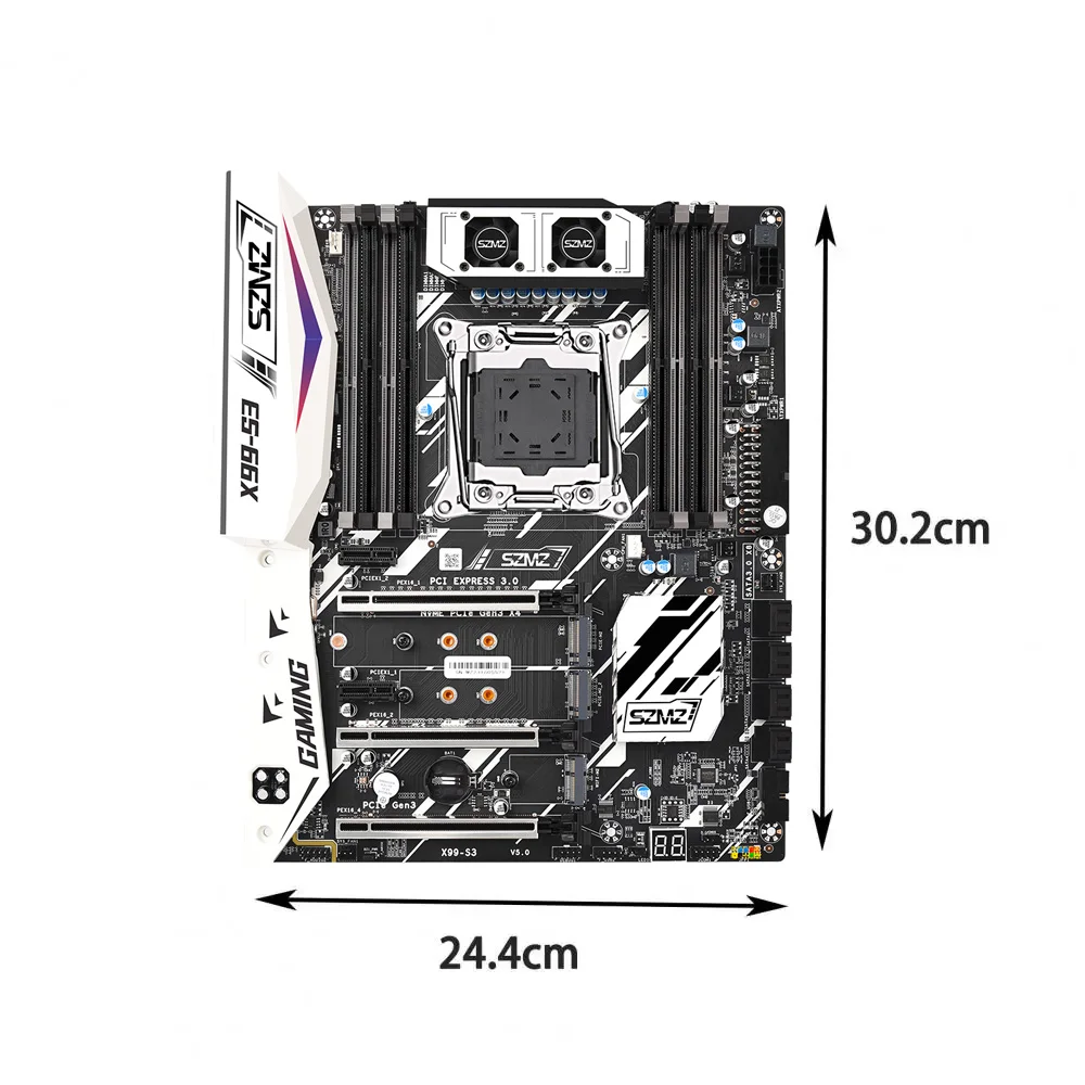 Imagem -06 - Motherboard Lga 20113 Suporte Xeon e5 v3 Processador Cpu v4 Ram Ddr4 Memória de Quatro Canais Nvme M.2 Atx Szmz-x99