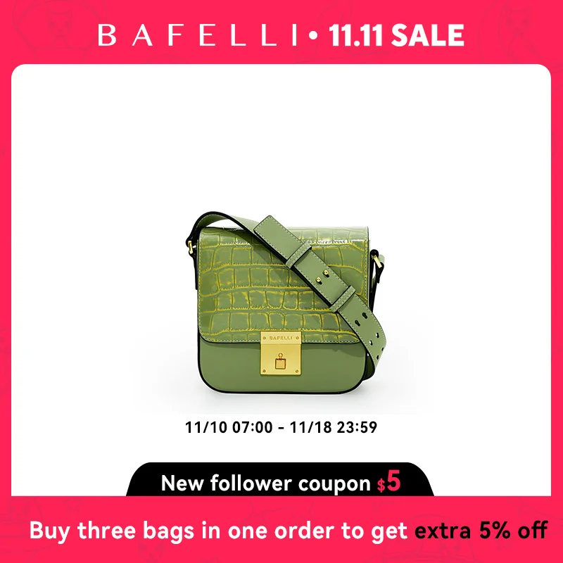 BAFELLI WOMEN BAGS FASHION 2023 LEATHER MINI BOXY BAG CROSSBODY ORIGINAL DESIGNER LUXURY SHOULDER SADDLE MESSENGER FEMALE K GOLD