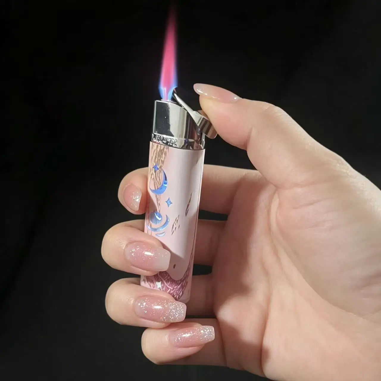 Windproof Seven Color Flash Inflatable Lighter Portable Outdoor Jet Lighter Colorful Fashion Personalized Smoker's Gift
