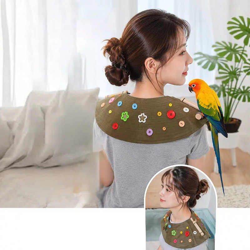 Parrot Shoulder Protector Anti-Bite Anti-Scratch Bird Training Shawl Poop Catcher For Budgie Cockatiel Small Parrot Interactive