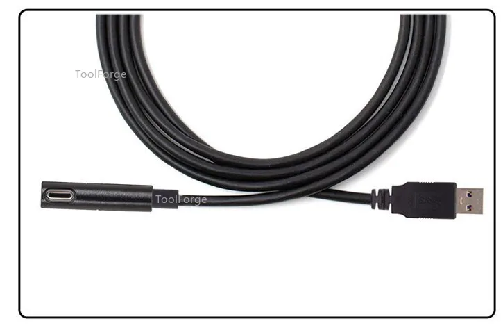 بزاوية USB 3.1 Type-C قفل برغي مزدوج إلى كابل بيانات USB3.0 القياسي 90 درجة للكاميرا RealSense R200 SR300 D415 D435 #5