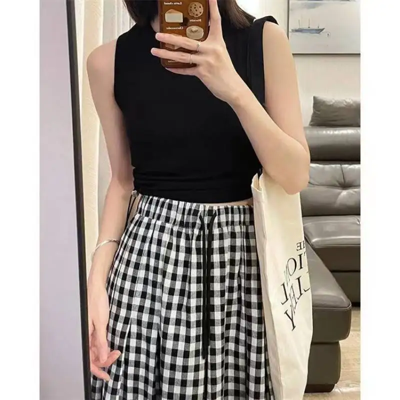 بنطال ذو قصة أرجل واسعة قطن نسائي شتوي شيربا مخملي على الوجهين منقوش ناعم وظيفي متدفق مبطن بطبقة مزدوجة