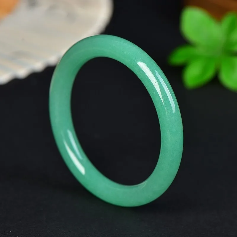 Simple and Fashionable Ethnic Style Green Round Bar Bracelet