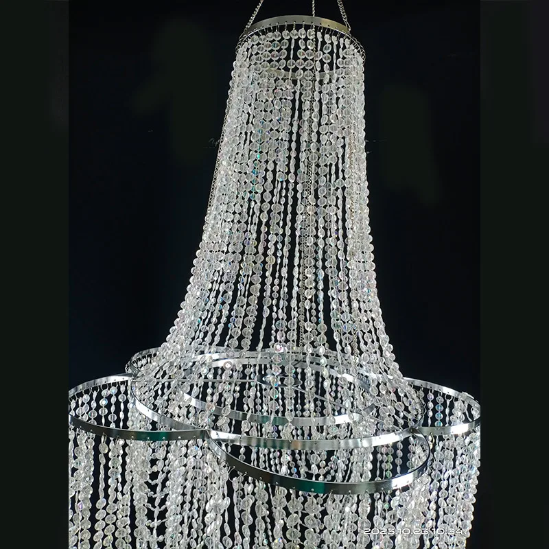 Wedding party acrylic wired beads Symphony chandelier string bead curtain wedding atmosphere