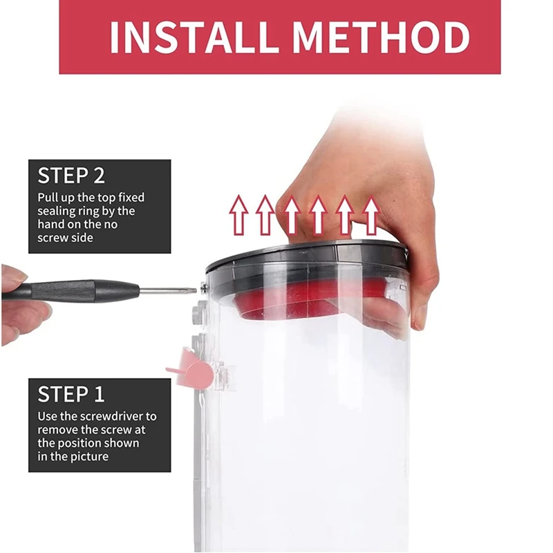 AC66 صندوق الغبار العلوي حلقة لإحكام الإغلاق الثابتة لمكنسة دايسون V11 V15 SV14 SV15 SV22 ، قطع غيار كوب الأوساخ