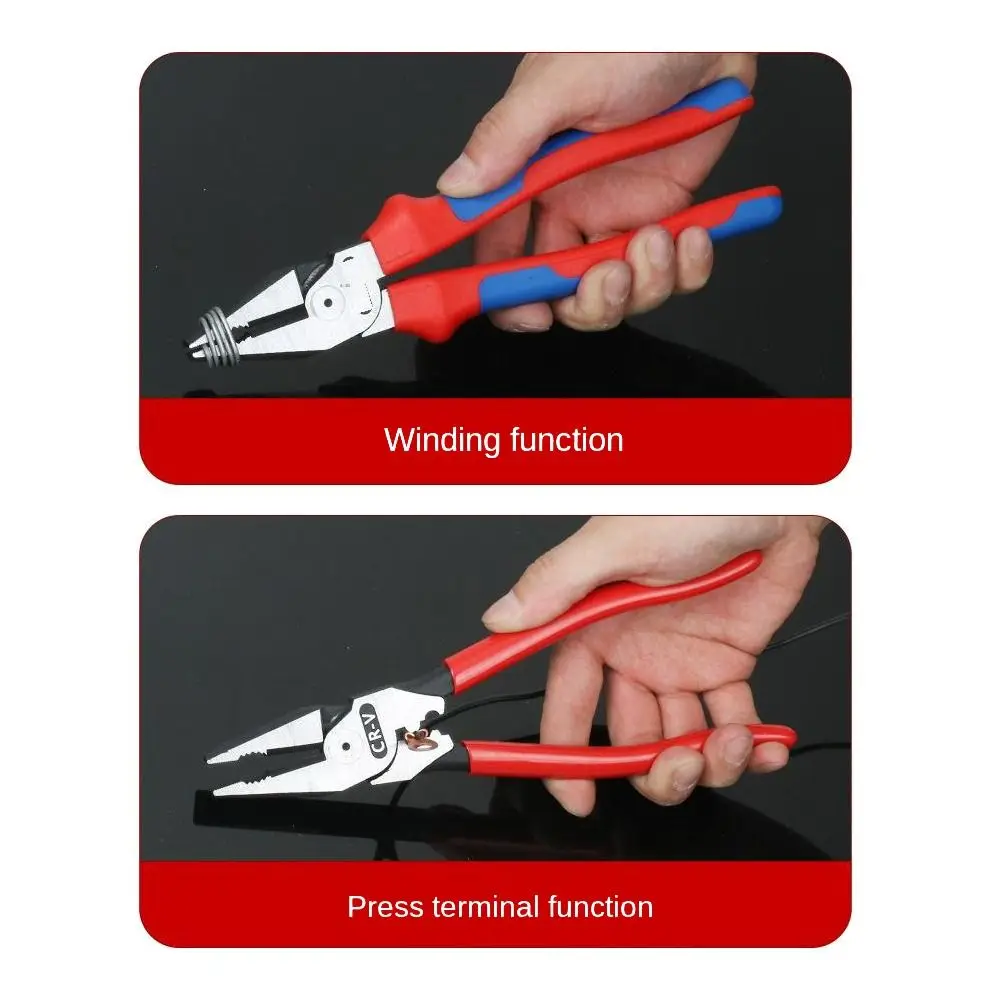1Pcs Steel Wire Wire Pliers Multi-Functional with Nonslip Handle Electrician Tool 7/8/9 inch Labor-Saving Flat Mouth Pliers