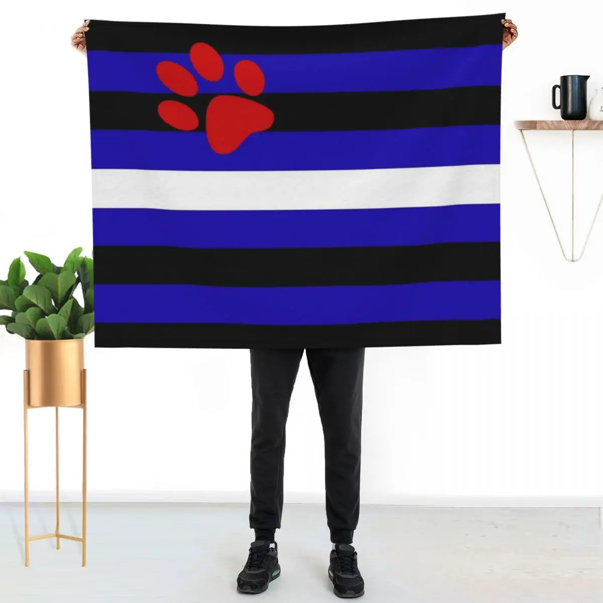 

Puppy Play Pride Flag (v.2) Throw Blanket Cozy Throw Blanket Birthday Gift for Him Her