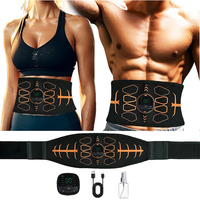 Abs Stimulator Abdominal Toning Belt EMS Muscle Stimulator Muscle Toner Training Workout Fitness Equipment Home Gym USB Charge