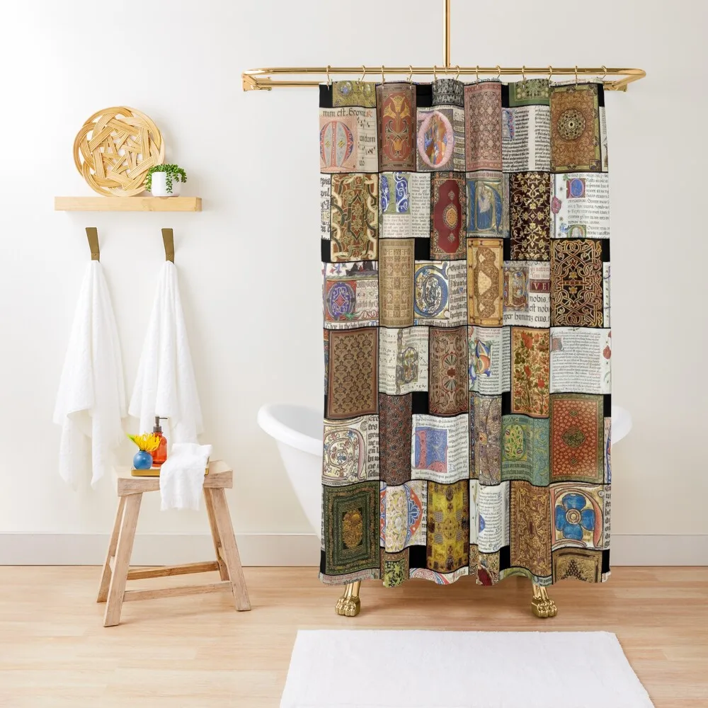 

Illuminated Manuscript Shower Curtain Bathroom Accessorys Bathroom Fabric Bathroom Shower Curtain