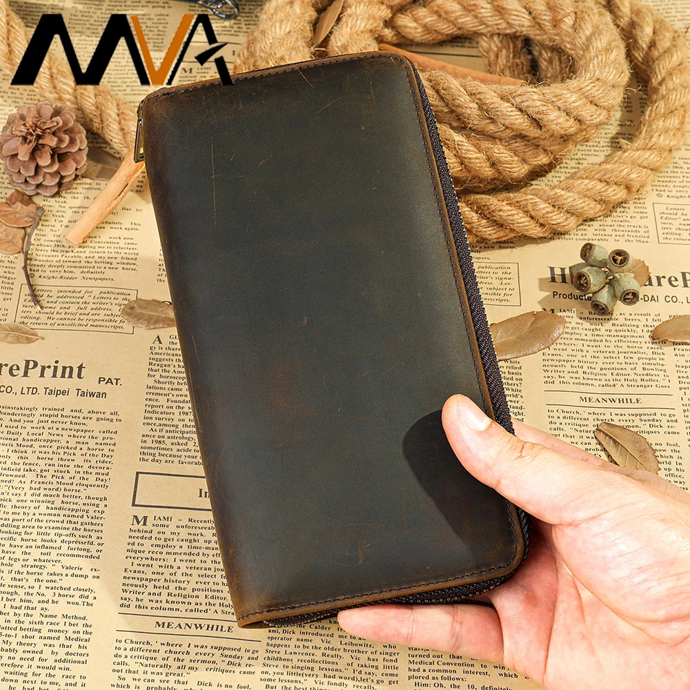 

MVA Carteira Masculina Wallet For Men Original Purse Leather Wallets Man Long Clutch Bag Gifts Cartera Hombre Portefeuille Homme