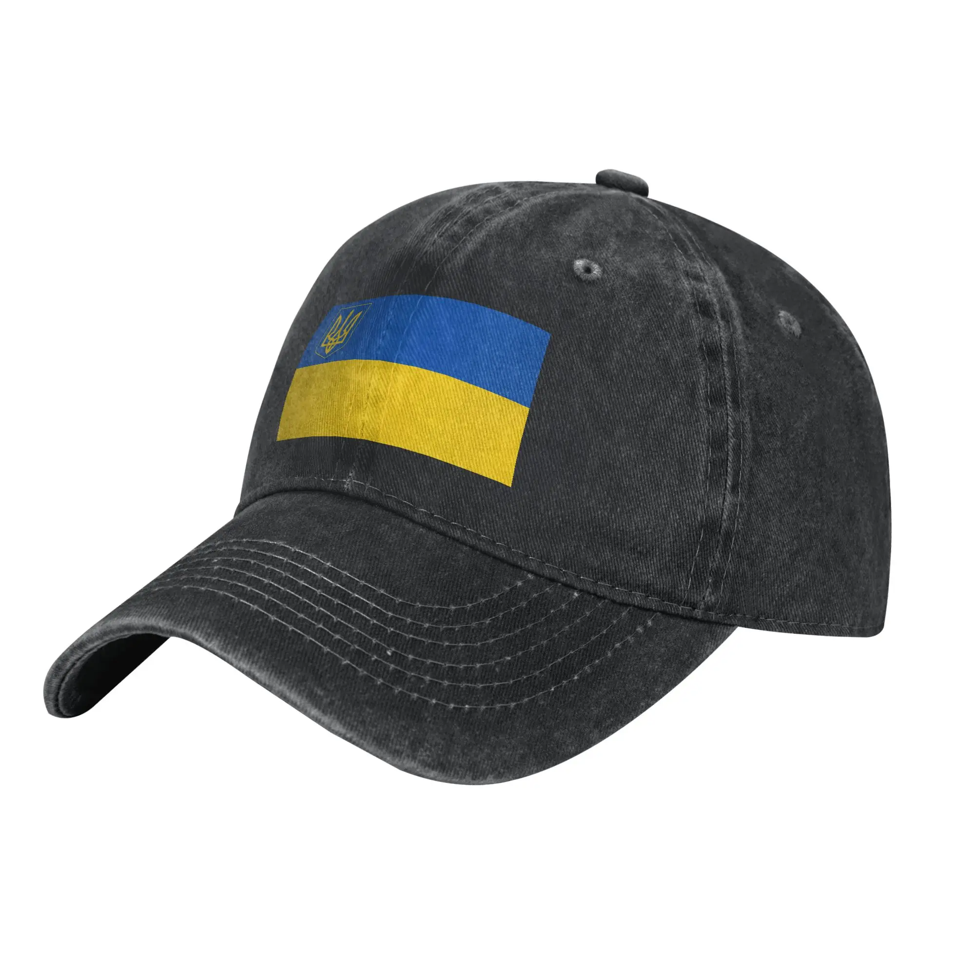 Ukraine Trident Flag Australia Men Women Baseball Caps  Distressed Denim Caps Retro Outdoor Workouts Adjustable Fit Snapback Cap