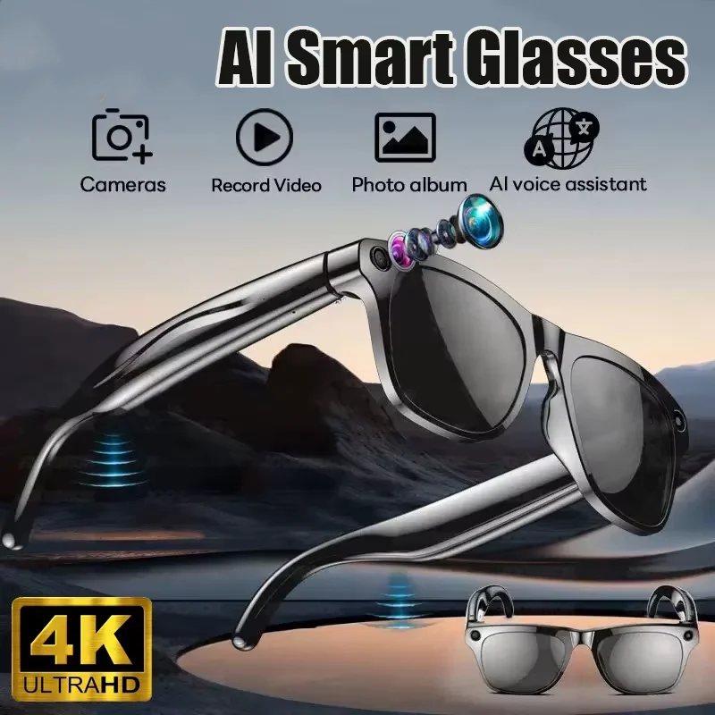 

Умные очки HD 1080P, Bluetooth AI GPT, камера вызова, голосовой помощник, передача идентификационных объектов, умные очки, новые