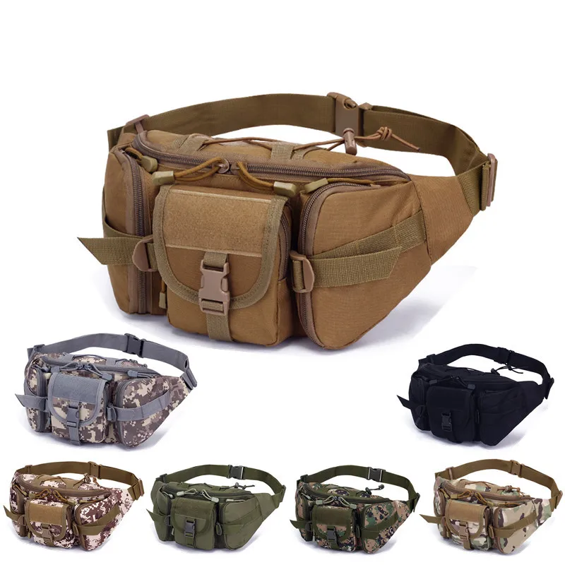 1000D Nylon Waterproof Waist Bag Fanny Pack Wallet Outdoor Molle Camping Sport Hunting Belt Bag Backpack