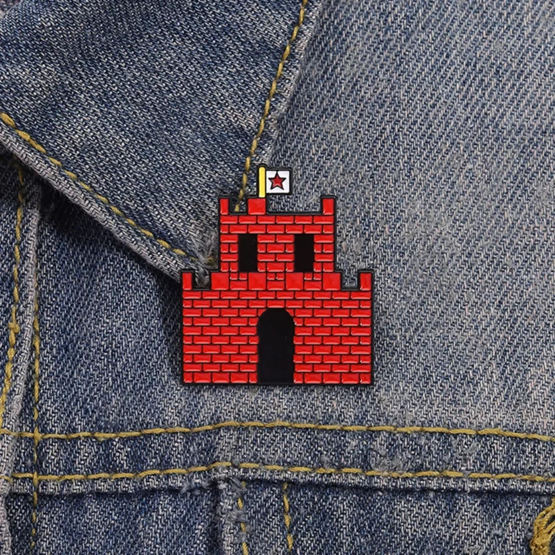 الكرتون اختراق لعبة المينا دبابيس نهاية القلعة بروش الملابس على ظهره التلبيب شارات مخصصة مضحك مجوهرات هدية للأطفال الأصدقاء