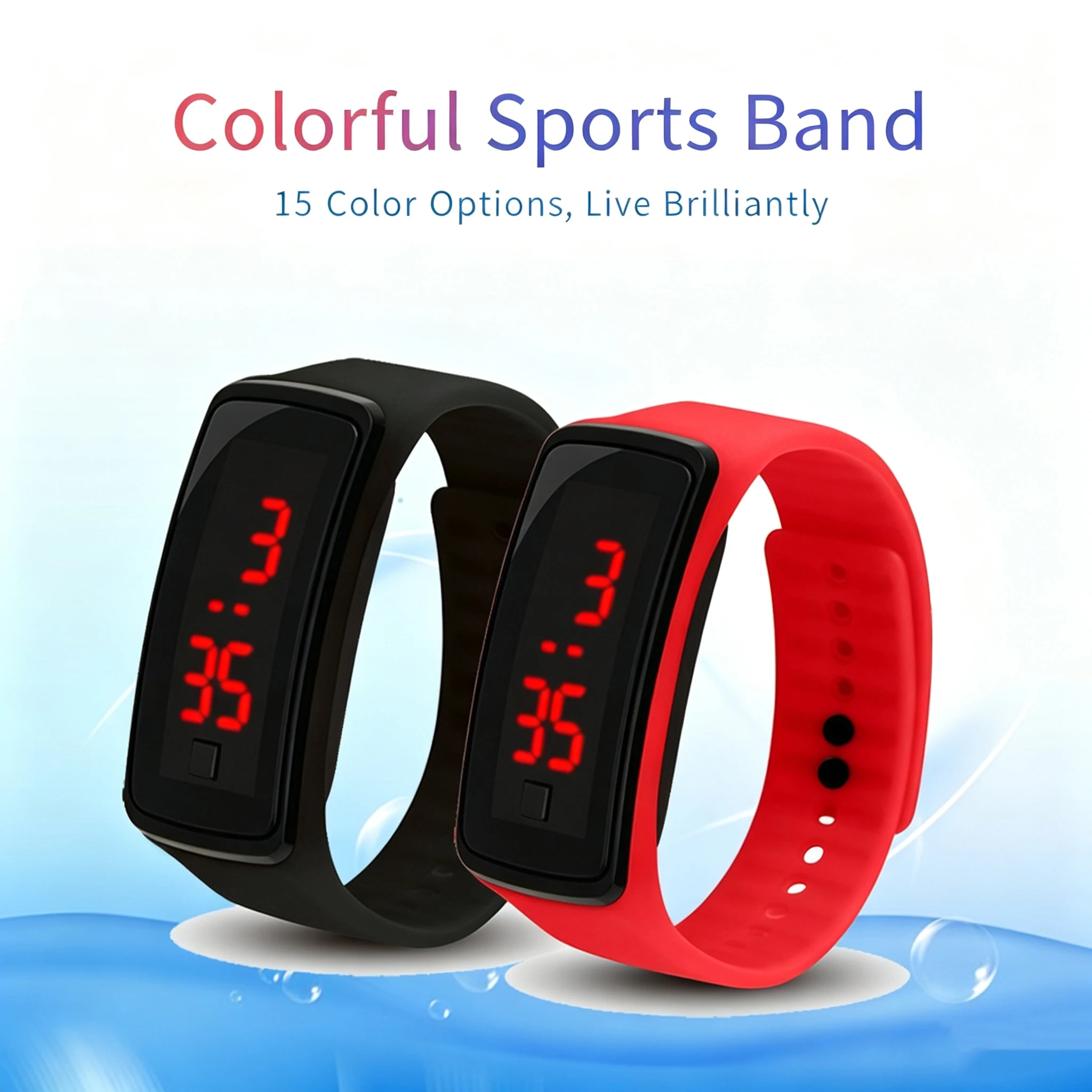 New Smart Bracelet Silicone Birthday Electronic Watch LED Digital Wrist Band Men Women Student Sport Adjustable Birthday Running