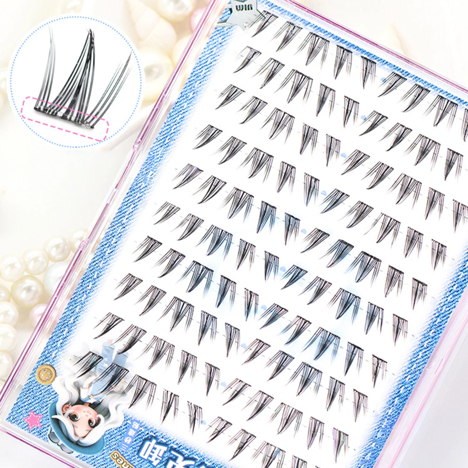 DIY Cluster False Eyelashes extenstions Butterfly Style 3D Volume thick individual Natural Look Trio Set For Daily Party Makeup