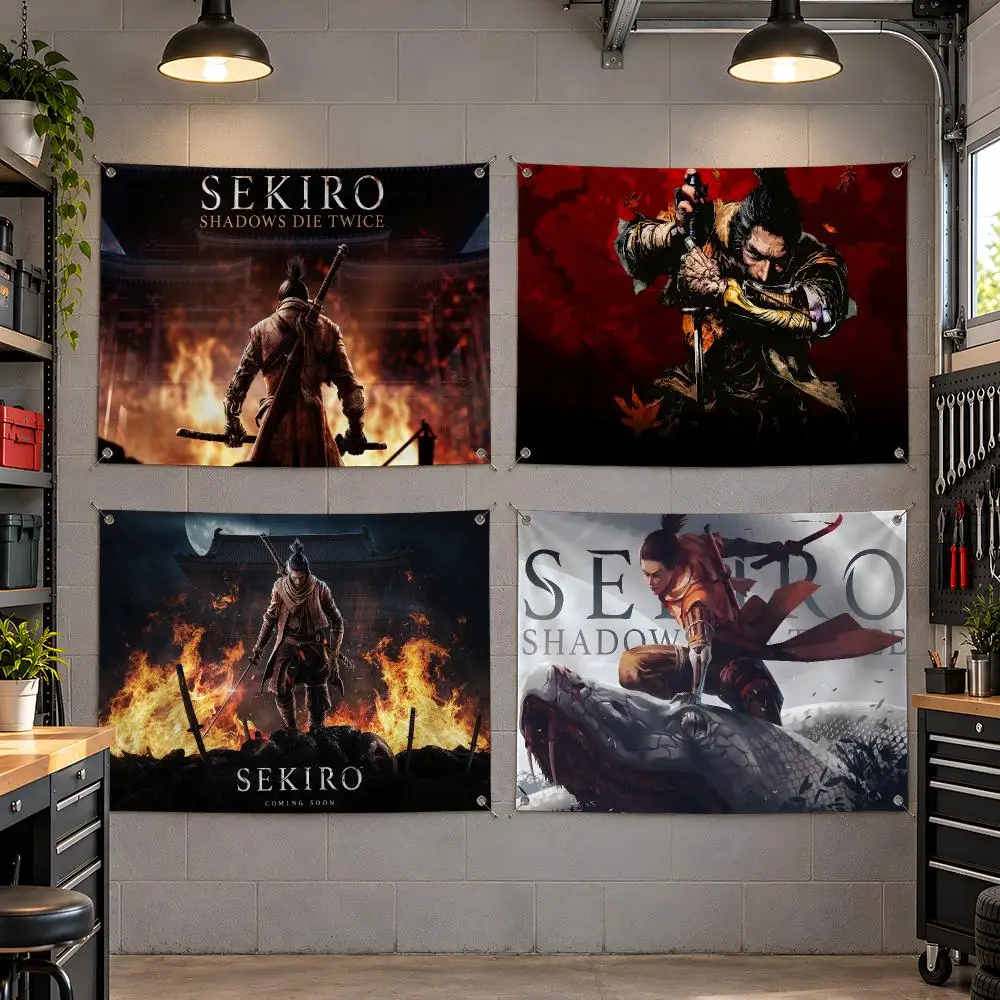 Game Sekiro Shadows Die Twice Flags Fan Flag Banner Outdoor Camping Backyard Lawn Garden Patio Party Decor Gift