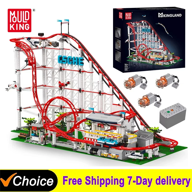 IN STOCK Technical Roller Coaster Building Block The Motorized Roller Coaster Model educational MOC Toys For Kids Christmas Gift