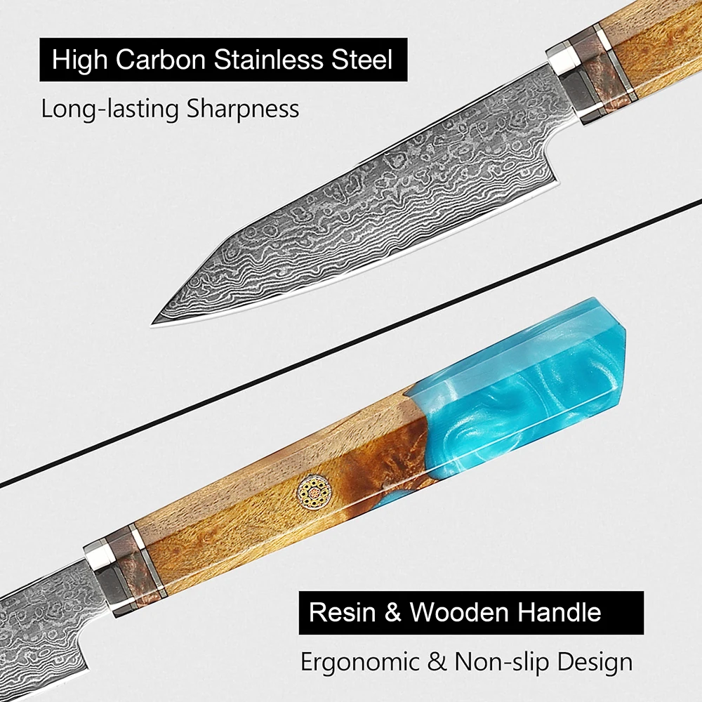 Faca de Paring XITUO Damascus, - Woodworking Japanese avaliação e preço