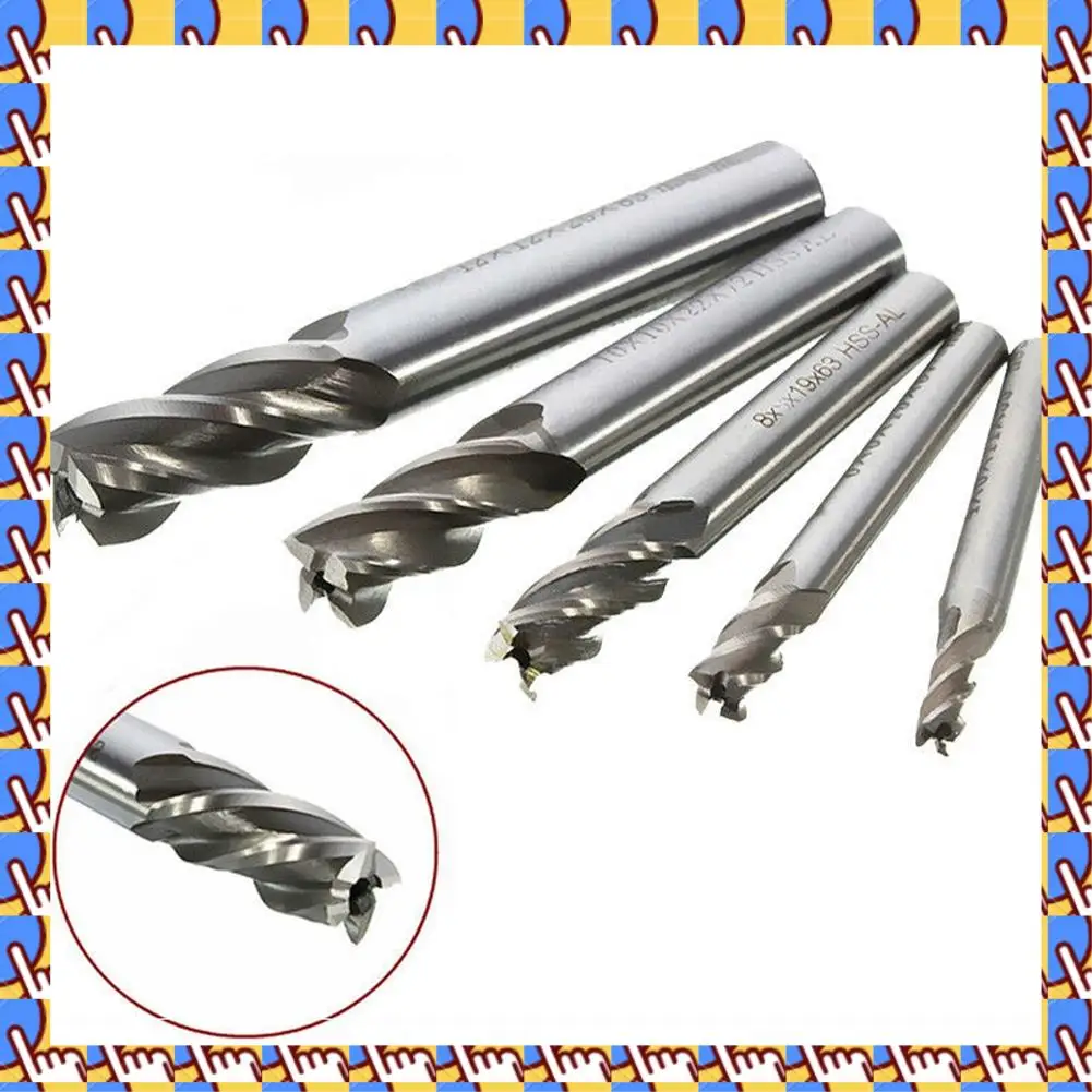 

A79I 10 шт., концевая фреза с прямым хвостовиком, 4 флейты, сверло Hss, 4/6/8/10/12 мм для фрезерного инструмента с ЧПУ