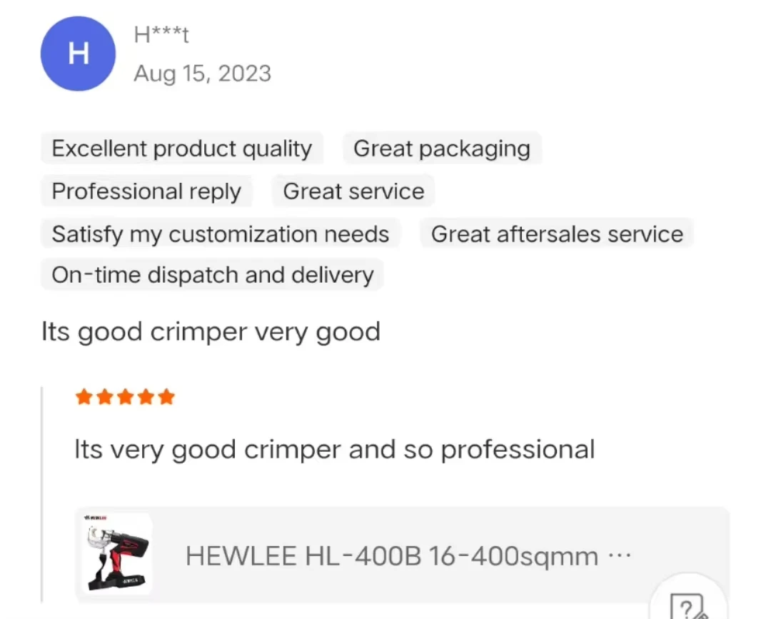 أدوات مكشكش الكابلات الهيدروليكية التي تعمل بالبطارية من HEWLEE HL-630B أداة تجعيد الكابلات الهيدروليكية أداة كهربائية
