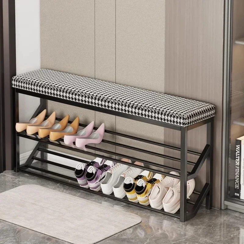 P1 Luxury Iron Shoe Rack Home Furniture Storage Shoe Cabinet For Living Room Home Doorway Indoor Ultra-narrow Shoes Organizer